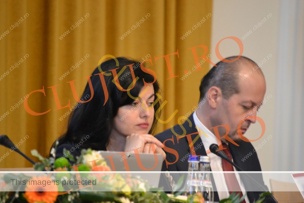 Președintele Curții de Apel, judecător Denisa Băldean, și decanul Baroului Cluj, Mircea Pop