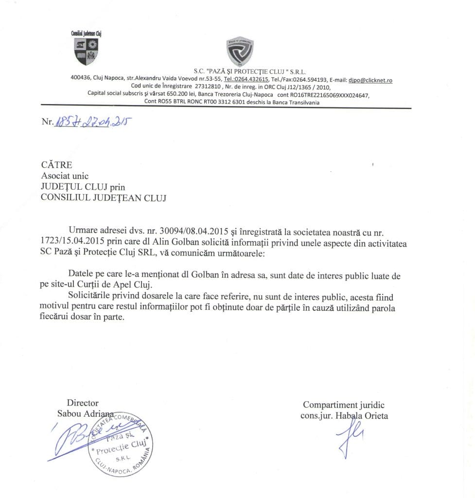 paza si protectie raspuns