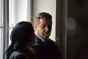 Vasile Pogăcean alături de avocata lui, Laura Baciu