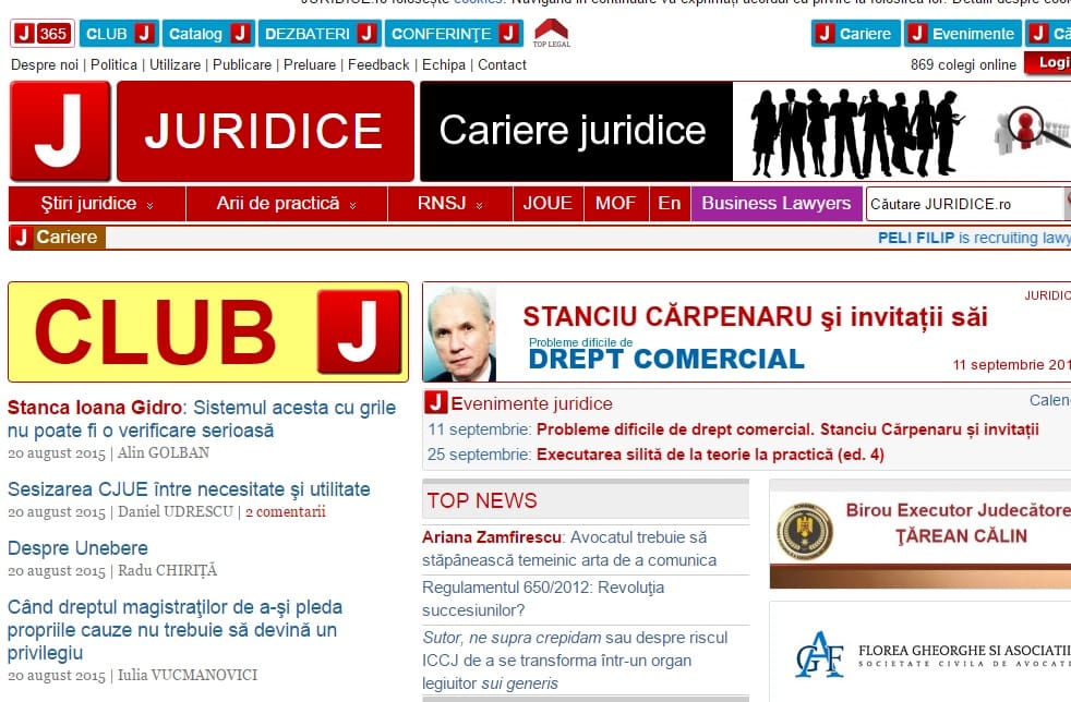prima pagina juridice