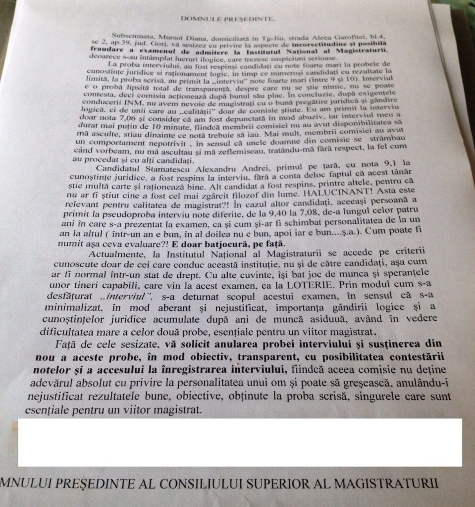 memoriu candidat inm