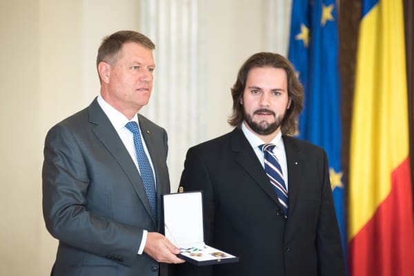Florin Estefan alături de Klaus Iohannis